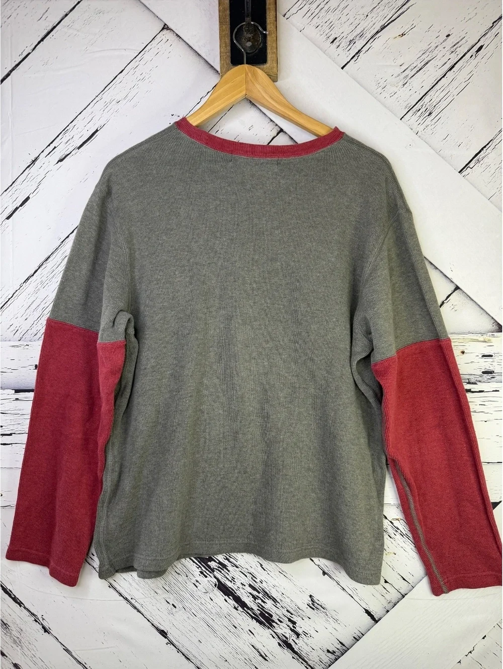 Vintage Banana Republic Two Toned Retro Sporty Baseball Style Shirt Men Medium